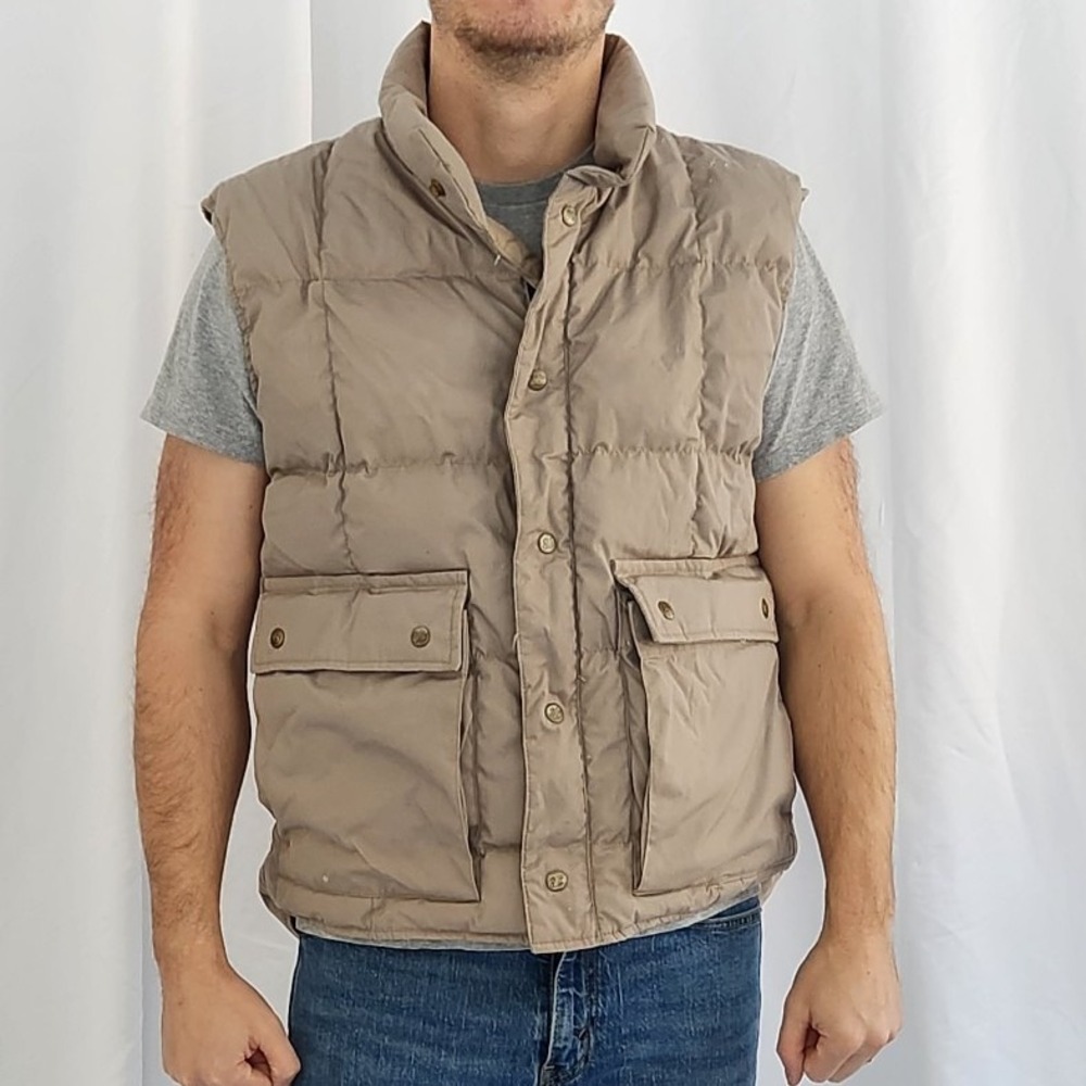 80s/90s Tan‎ Down Filled Fishing Vest